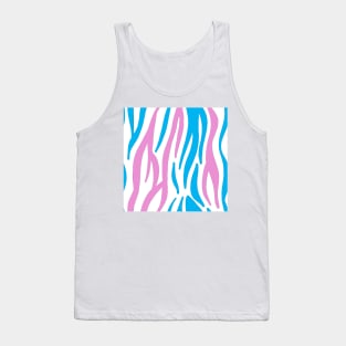 Pink and Blue Zebra Tank Top